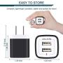 USB Wall Charger, Charger Adapter, Ailkin 3-Pack 2.1Amp Dual Port Quick Charger Plug Cube Replacement for Phone X/7/6S/6S Plus/6 Plus/6/5S, Samsung Galaxy S7/S6/S5 Edge, LG, HTC, Huawei, Moto, Kindle