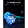 Wireless Headphones 25 Hrs w/Romantic LED Light, HiFi Stereo Picun Bluetooth 5.0 Headphones Over Ear w/Deep Bass/HD Mic/Bag, Protein Earpads, Foldable, TF Card/Wired Mode for PC Cellphone (Grey/Mint)
