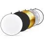 Neewer 43 Inch/110 Centimeter Light Reflector 5-in-1 Collapsible Multi-Disc with Bag - Translucent, Silver, Gold, White and Black for Studio Photography Lighting and Outdoor Lighting Neewer 43 Inch/110 Centimeter Light Reflector 5-in-1 Collapsible Multi-Disc with Bag - Translucent, Silver, Gold, White and Black for Studio Photography Lighting and Outdoor Lighting