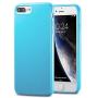 TENOC Phone Case Compatible for Apple iPhone 8 Plus and iPhone 7 Plus 5.5 Inch, Slim Fit Cases Soft TPU Bumper Protective Cover, Glossy Light Blue