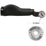 CAMVATE Aluminum Rosette Leather Handle Grip for Rosette Standard Accessory One Pair(Black,M6 Thread,31.8 mm)