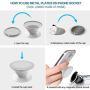 Pops Sticky Adhesive Replacement for Car Mount, Volport 6 Pack 3M Dots VHB Sticker Pads Double Sided Tape for Socket Base and Magnetic Dashboard Cell Phone Holder with 2 Pack Round Metal Plate Discs