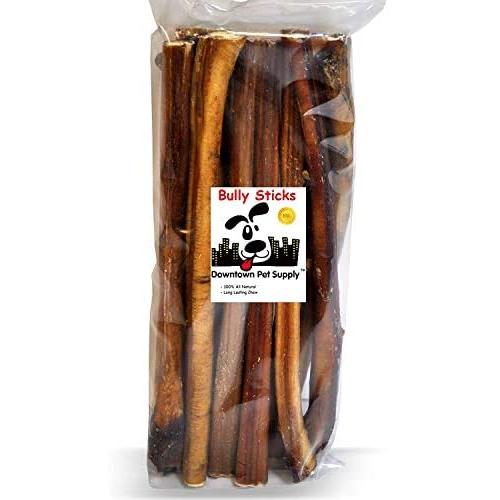 Downtown Pet Supply 6 and 12 inch Premium All Natural Beef Bully Sticks, Jumbo Extra Thick Dog Dental Chew Treats - No Grain, High in Protein, Low in Fat