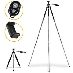 KODAK PhotoGear 42” Tripod | 8-Section Aluminum Stainless Steel Tripod w/Bluetooth Remote, Telescoping Leg-Lock Height Adjustment, 360° Ball Head, Rubber Feet, Smartphone Adapter E-Guide & Carry Case