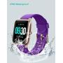 Willful Smart Watch for Android Phones and iOS Phones Compatible iPhone Samsung, IP68 Swimming Waterproof Smartwatch Fitness Tracker Fitness Watch Heart Rate Monitor Watches for Men Women (Purple)
