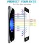 MANTO Screen Protector for iPhone 8 Plus 7 Plus 5.5-Inch Full Coverage Tempered Glass Film Edge to Edge Protection 2-Pack, Black
