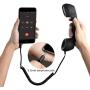 CM Vintage Retro Telephone Handset Cell Phone Receiver MIC Microphone for Cellphone Smartphone, 3.5 mm Socket (Black)