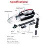 Corded Car Vacuum Cleaner DC12v Volt Wet Dry Portable Auto Vacuum Cleaner for Interior Truck Car Seat Carpet Power Cord with Carry Bag