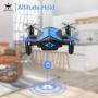 Drone for Kids - Attop Drones with Camera for Kids, AR Game Mode RC Mini Drone w/App Gravity/Voice Control/Trajectory Flight/Altitude Hold 360°Flip Kids Drone Foldable & Portable-Blue