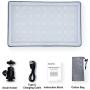RGB Video Light Panel 360° Full Color LED Light Portable On Camera Light 3200K-7500K CRI>96+, 9 Lighting Effect Modes