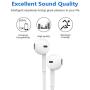 [2 Pack] WEIZY Aux Earbuds/Earphones, Vize 3.5mm Wired Headphones Noise Isolating Earphones Volume Control & Built-in Microphone Compatible with iPhone/Samsung/Android/MP3/MP4