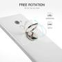 Phone Ring Holder Finger Kickstand - LANETNCY 360° Rotation Metal Ring Grip Stand for Strongly Magnetic Car Mount Compact Size Compatible with All Smartphone(Silver)