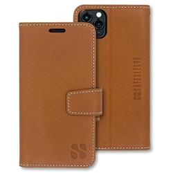 SafeSleeve EMF Protection Anti Radiation iPhone Case: iPhone 11 Pro Max RFID EMF Blocking Wallet Cell Phone Case (Genuine Leather)