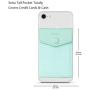 FRIFUN Cell Phone Wallet Ultra-Slim Self Adhesive Credit Card Holder Stick on Wallet Cell Phone Leather Wallet for Smartphones Covers Credit Cards and Cash (Black + Mint) 2 Packs