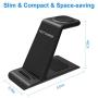 Elobeth Wireless Charger Stand Compatible with Samsung Wireless Fast Charger Galaxy Watch 3 41mm/45mm/42mm/46mm/Active 2/1 Gear S3/S2/Sport Galaxy S20/S10/S10e/Note10/9/8/Buds Live Qi-Certified Phone