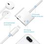 Headphone Jack Adapter Dongle to 3.5mm Converter Car Charge Accessories with 2 in 1 Earphone for iPhone 7/8/8Plus/X/XS/XS MAX/XR/11 Pro Splitter Adaptor Cable Audio Connector iOS Systems