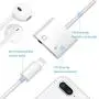 Headphone Jack Adapter Dongle to 3.5mm Converter Car Charge Accessories with 2 in 1 Earphone for iPhone 7/8/8Plus/X/XS/XS MAX/XR/11 Pro Splitter Adaptor Cable Audio Connector iOS Systems