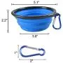 Guardians Collapsible Dog Bowls, Travel Dog Water Bowl Portable Foldable Food Dishes with Carabiner Clip for Travel Guardians Collapsible Dog Bowls, Travel Dog Water Bowl Portable Foldable Food Dishes with Carabiner Clip for Travel