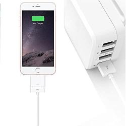 AKWOR 30 Pin Adapter | 8 Pin Male to 30 Pin Female | Works with Smartphones, Cars, Docking Stations and More - White