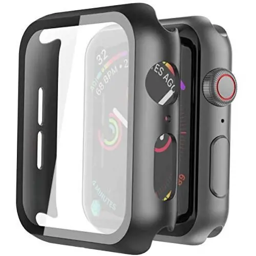 Misxi Black Hard Case Compatible with Apple Watch Series 5 Series 4 44mm with Screen Protector, Hard PC Case Slim Tempered Glass Screen Protector Overall Protective Cover for iwatch Series 5/4 Misxi Black Hard Case Compatible with Apple Watch Series 5 Series 4 44mm with Screen Protector, Hard PC Case Slim Tempered Glass Screen Protector Overall Protective Cover for iwatch Series 5/4