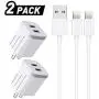 CNANKCU iPhone Charger Double USB MFi Certified Cable (6/6FT) with 2 Port Wall Charger Adapters (4-Pack) Fast Charging Block Power Plug Compatible with iPhone 11/Pro/Xs Max/X/8 and More-White CNANKCU iPhone Charger Double USB MFi Certified Cable (6/6FT) with 2 Port Wall Charger Adapters (4-Pack) Fast Charging Block Power Plug Compatible with iPhone 11/Pro/Xs Max/X/8 and More-White