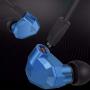 Andiker KZ ZS5-C in-Ear Earphone 2DD+2BA Hybrid Earphones HiFi Noise Cancelling Headphones Resin Shell in Ear Headphones, Detachable Cable 8 Units Heavy Bass Headphones (ZS5-C No Mic, Blue)