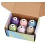 Simthread 6 Colors Polyester Variegated Embroidery Machine Thread 1100 Yards (1000M) for Decoration Babylock Singer Brother Janome Pfaff Husqvarna Embroidery and Sewing Machine - Anemone Garden