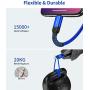 USB C to Lightning Cable 4FT, JSAUX [Apple MFi Certified] iPhone 11 Lightning to USB-C Fast Charging Cable Compatible with iPhone 11/11 Pro/11 Pro Max/X/XS/XR/XS/8/8 Plus, Supports Power Delivery-Blue