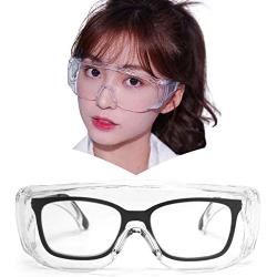 Anti Fog Protective Glasses, Eye Protection Clear Safety Goggles Over Prescription Glasses for Outdoor Activities