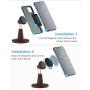 Magnetic Cell Phone Stand for Desk, SUPERONE Desktop Phone Holder Compatible with iPhone 11 Pro Xs Xs Max Xr X 8 7 6, Samsung, Google Pixel and More (Wood Grain)