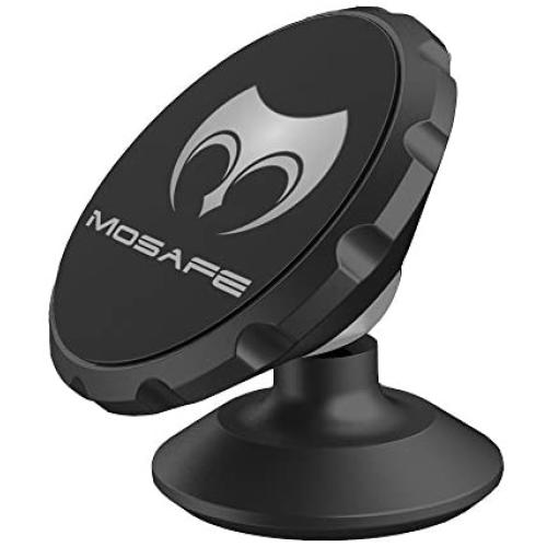 Mosafe Magnetic Car Phone Mount Holder, Universal 360 Degree Rotation Dashboard Car Dash Mount for GPS iPhone X / 8/8 Plus / 7/7 Plus / 6s /Samsung Galaxy S8 / S7 / S9 Note 8 (Black)