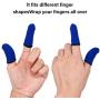 12Pcs Mobile Game Controller Finger Sleeves, Breathable Anti-Sweat Gaming Finger Cot for PUBG/Call of Duty Sensitive Touch Screen Finger Sleeve for Android iSO Phone (Blue)