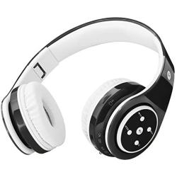 Bluetooth Headphones for Kids, 85db Volume Limited, up to 6-8 Hours Play, Stereo Sound, SD Card Slot, Over-Ear and Build-in Mic Wireless/Wired Headphones for Boys Girls(Black)