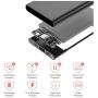PD 3.0 18W Quick Charge Power Bank QC Portable Charger High Speed 10000mAh Fast Charging USB-C Back Up Battery Pack Compatible for iPhone 11 Pro Max Samsung Galaxy S10 S9 S8 Note 9 8 Cell Phone Black