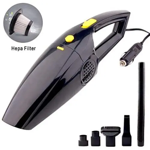Handheld Car Vacuum Cleaner Cored High Power for Car Interior Cleaning Kit Dry Wet Lightweight Car Vac Portable 12V Black Handheld Car Vacuum Cleaner Cored High Power for Car Interior Cleaning Kit Dry Wet Lightweight Car Vac Portable 12V Black