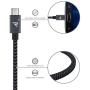 Micro USB Cable [2 Pack/3.3ft] RAMPOW Braided Nylon Cell Phone Charger - Fast Charging & Sync - Micro USB Charger 2.4A for Samsung Galaxy S5/S6/S7, HTC, LG, Sony, PS4, MP3 and more - Space Gray