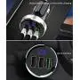 3 USB Car Charger,input12v/24v,QC3.0 Output 4.8V,Cigarette Lighter Voltage Meter Compatible for iPhone,iPad,Samsung Galaxy,USB Charging Devices,Silver 3 USB Car Charger,input12v/24v,QC3.0 Output 4.8V,Cigarette Lighter Voltage Meter Compatible for iPhone,iPad,Samsung Galaxy,USB Charging Devices,Silver
