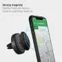 Spigen Quad Air Vent Magnetic Car Mount [2 Pack] Matte Finish Phone Cradle Holder with 4 Metal Plates - Black