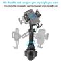 Car-Cup-Holder-Phone-Mount Adjustable Long Pole Automobile Cup Holder Smart Phone Cradle Car Mount for iPhone 11 Pro/XR/XS Max/X/8/7 Plus/6s/Samsung S10 /Note 9/S8 Plus/S7 Edge-Black