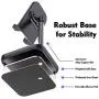 Licheers Cell Phone Stand, Adjustable Phone Stand for Desk Tablet Stand Compatible with iPad, iPhone, Android Smartphone, Nintendo Switch and More 4-11 inch Devices (Blue) Licheers Cell Phone Stand, Adjustable Phone Stand for Desk Tablet Stand Compatible with iPad, iPhone, Android Smartphone, Nintendo Switch and More 4-11 inch Devices (Blue)