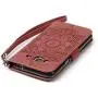 Galaxy J3 (2016) Case, Galaxy Amp Prime Case, Galaxy Express Prime Case, Galaxy Sol Case, JanCalm [Wrist Strap] Premium PU Leather [Multi Card/Cash Slots] Stand Flip Cover with Pen (Brown)