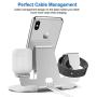 3 in 1 Aluminum Charging Stand for Apple Watch : Charger Stand Charging Station Dock for iWatch Series 5/4/3/2/1,AirPods, iPad, iPhone 11/11 Pro/Xs/X Max/XR/X/8/8Plus/7/7 Plus /6S /6S Plus