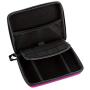 Travel Protective Carrying Storage Bag Compatible for Nintendo 2DS - Hard Shell and Accessories Pocket Storage Organizer for 2DS with Double Zipper, Wrist Strap and Game Storage (Pink)