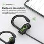 Letsfit Bluetooth Headphones IPX7 Waterproof 15Hrs Playtime Wireless Earbuds, Bluetooth 5.0 Running Headphones, HiFi Stereo in-Ear Earphones w/Mic Noise Cancelling for Sports, Workout, Gym