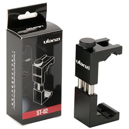 ULANZI Metal Phone Tripod Mount with Hot Shoe Mount Smartphone Video Rig Tripod Mount Adapter