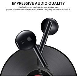 Wired Earbuds with Built-in Microphone and Volume Control [2 Pack] [2 Pair], 3.5mm Jack Earphones Headphones for Android Smartphone, Tablet, MP3/MP4 Player and All 3.5mm Audio Devices, Black