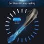 TYMO Black Whale Heat Therapy Massager – Dual Motor Handheld Massager, up to 4000 RPM with 5 Hyper Skin Friendly Silicone Heads, Cordless and Lightweight for Percussion, Kneading and Tapping