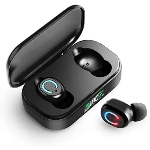 Elrigs Bluetooth 5.0 True Wireless Earbuds with Charging Case for iPhone Android, 28H Playtime, IPX5 Waterproof, TWS Stereo Headphones with mic, in-Ear Earphones Headset with LED Display… Elrigs Bluetooth 5.0 True Wireless Earbuds with Charging Case for iPhone Android, 28H Playtime, IPX5 Waterproof, TWS Stereo Headphones with mic, in-Ear Earphones Headset with LED Display…