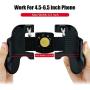 Mobile Game Controller for PUBG Gamepad with Cooling Fan L1 R1 Aim Fire Joystick Gaming Triggers for iPhone iOS Android Supports Fortnite/Rules of Survival (Black)
