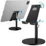 (2020 Upgraded Newest) Tablet Stand, Height Adjustable Desktop Stand Holder, 360 Degree Rotating Aluminum Alloy Cradle Mount Dock for iPhone, Samsung, Smartphone & iPad, Tablet etc (4-13 Screen)